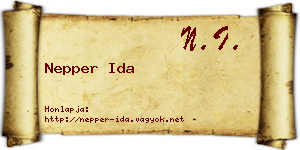Nepper Ida névjegykártya