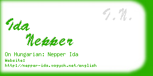 ida nepper business card